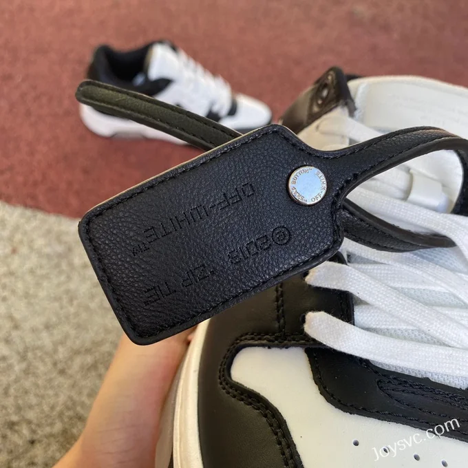 OFF-WHITE Black White Leather Sneakers