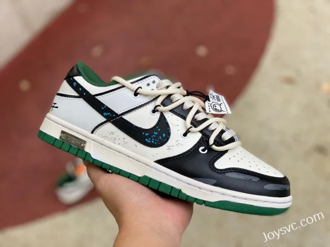 Nike Dunk Low Black White Green Deconstructed DD1391-300