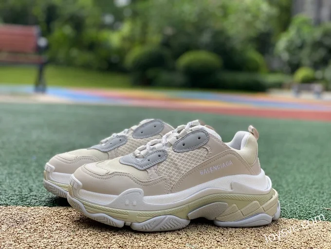 Balenciaga White Grey Triple S Vintage Dad Shoes