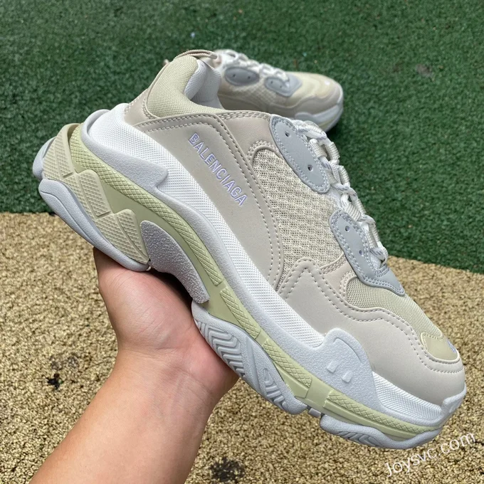 Balenciaga White Grey Triple S Vintage Dad Shoes