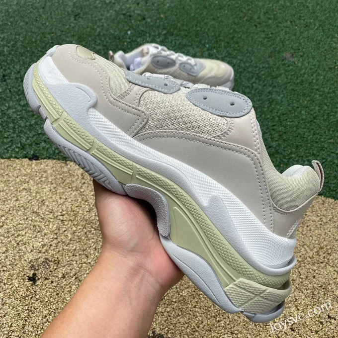 Balenciaga White Grey Triple S Vintage Dad Shoes