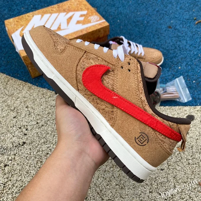 CLOT x Nike Dunk Low 20th Anniversary Cork Retro Sneakers FN0317-121