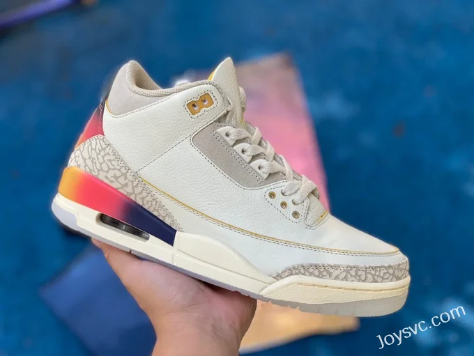 J Balvin x Air Jordan 3 FN0344-901 White Blue Red