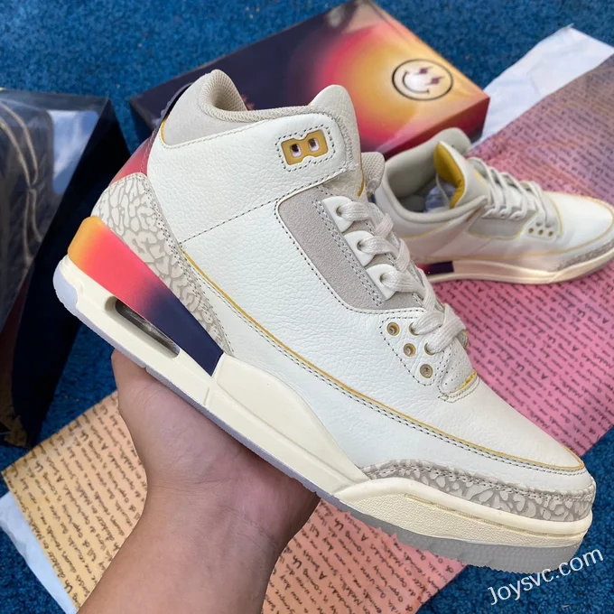 J Balvin x Air Jordan 3 FN0344-901 White Blue Red