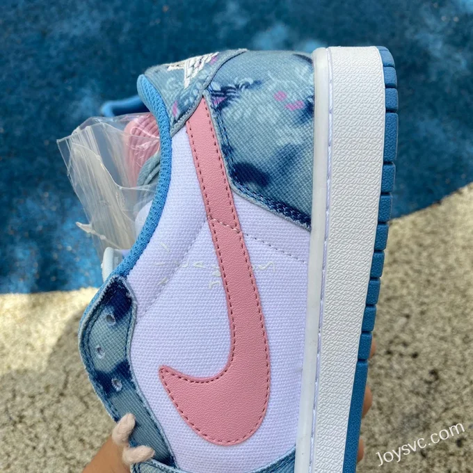 Travis Scott x Air Jordan 1 Low DM7866-932 Denim Pink Reverse Swoosh