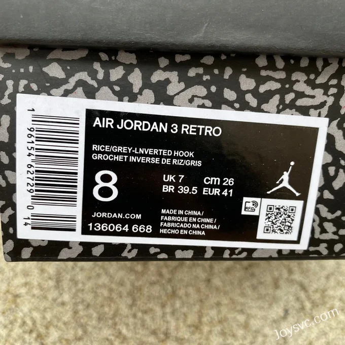 Air Jordan 3 x Travis Scott 136064-668 Beige