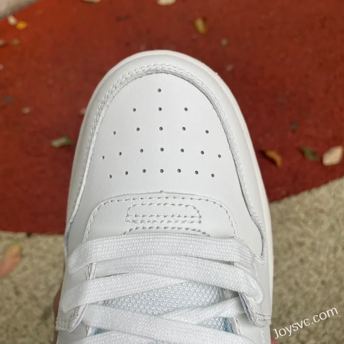 OFF-WHITE White Blue Laser Leather Sneakers