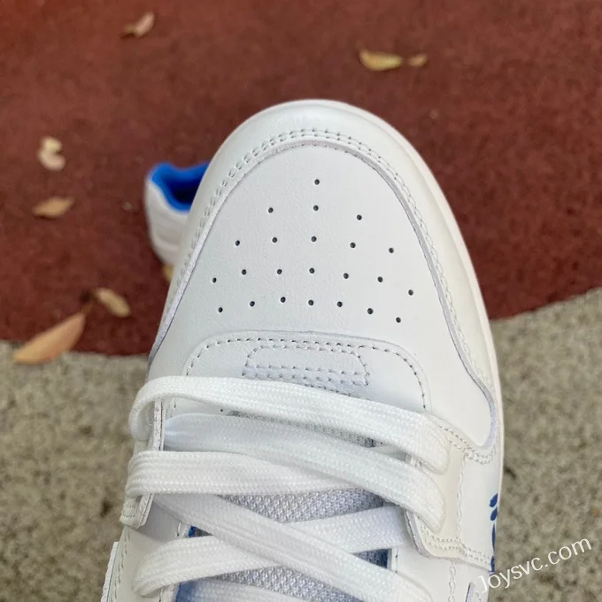 OFF-WHITE White Blue Leather Sneakers