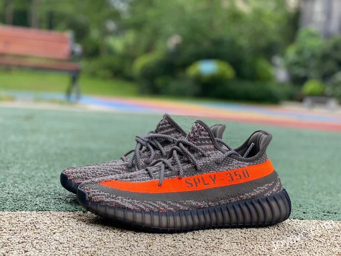 Adidas Yeezy Boost 350 V2 in Grey and Orange