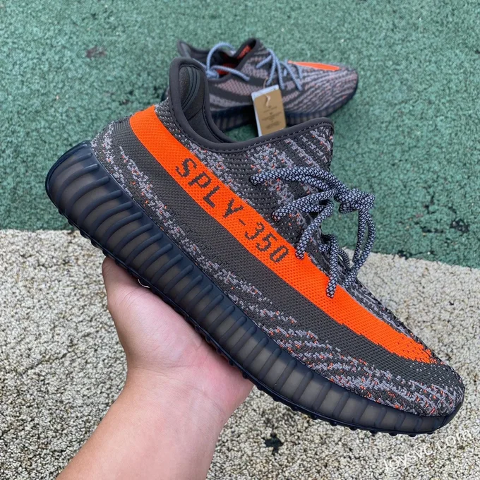 Adidas Yeezy Boost 350 V2 in Grey and Orange