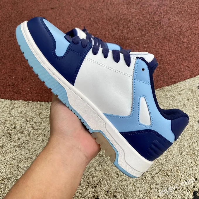 OFF-WHITE Navy White Leather Sneakers