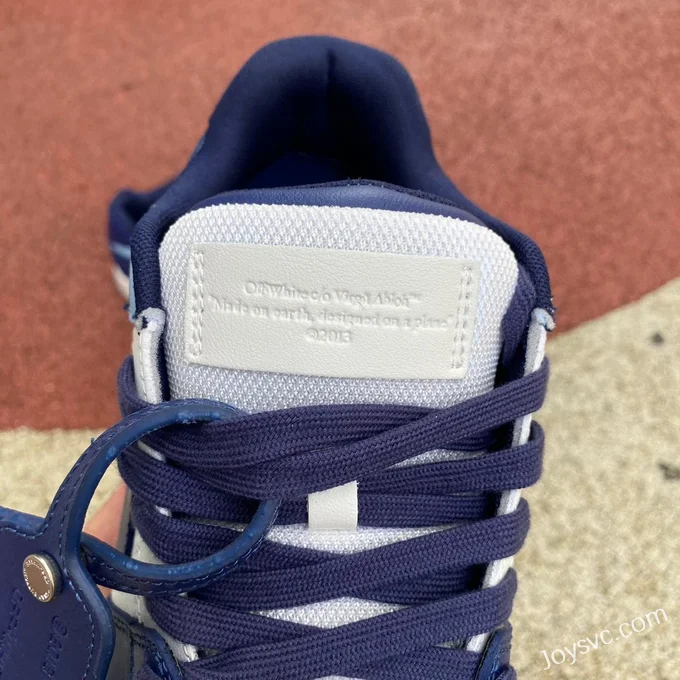 OFF-WHITE Navy White Leather Sneakers