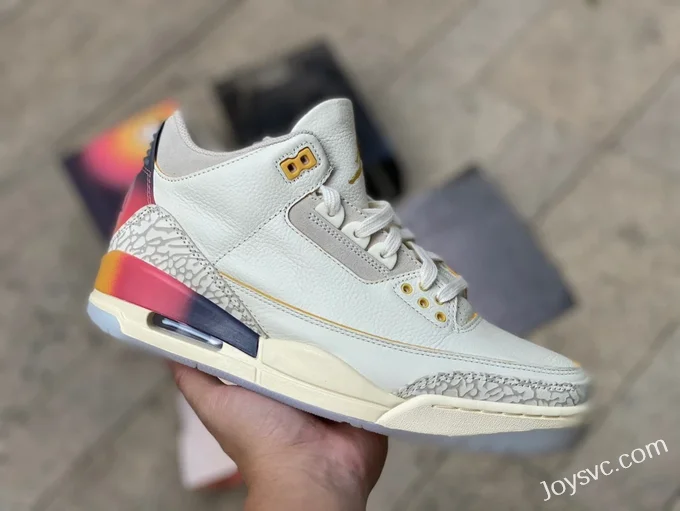 J Balvin x Air Jordan 3 FN0344-901 White Blue Red