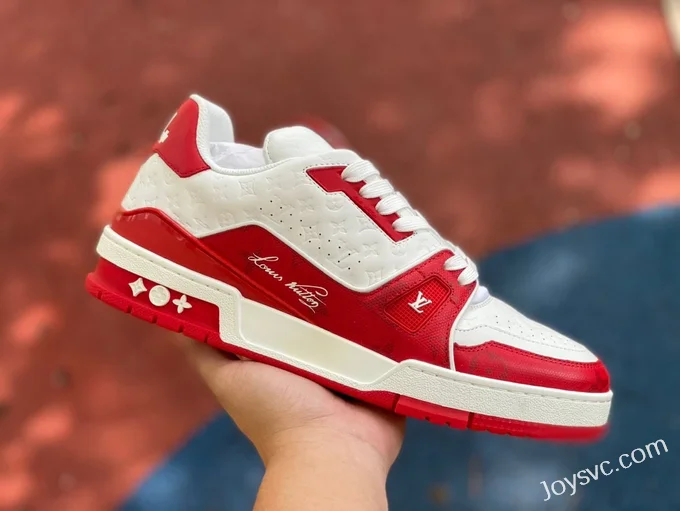 Louis Vuitton Trainer White Red Disruptive