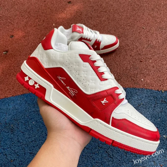 Louis Vuitton Trainer White Red Disruptive