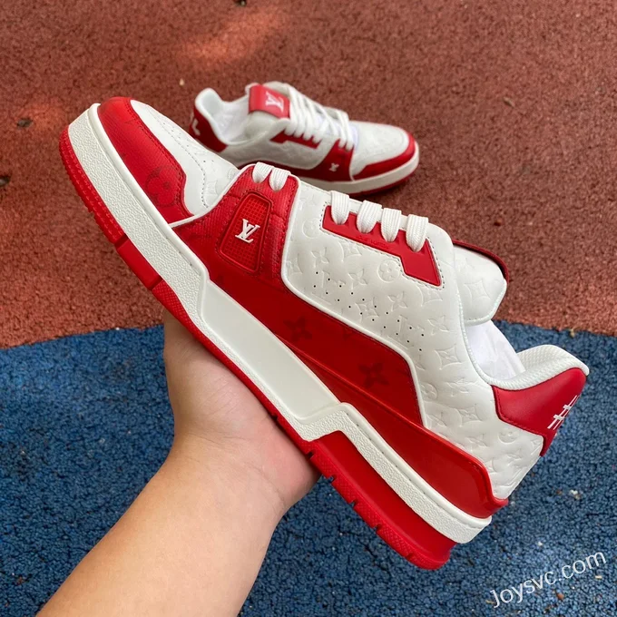 Louis Vuitton Trainer White Red Disruptive