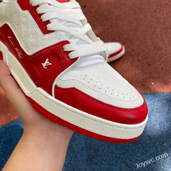 Louis Vuitton Trainer White Red Disruptive