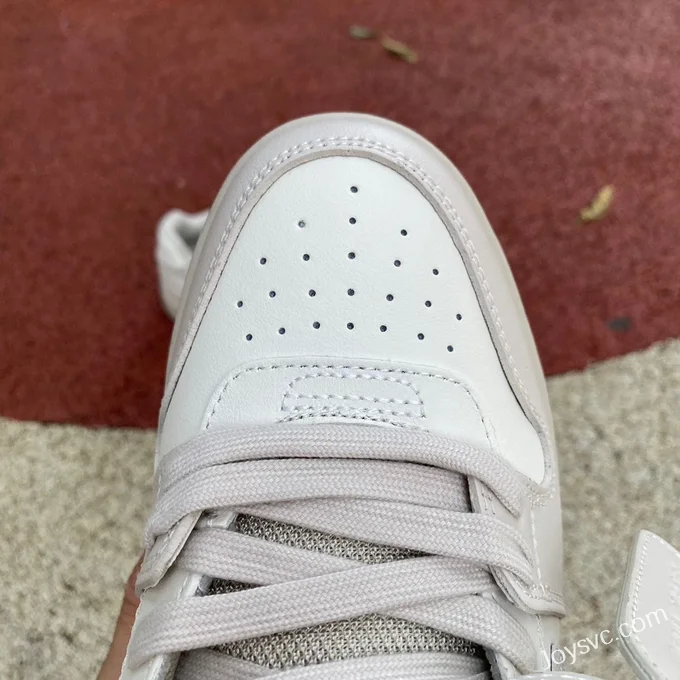 OFF-WHITE White Grey Leather Sneakers