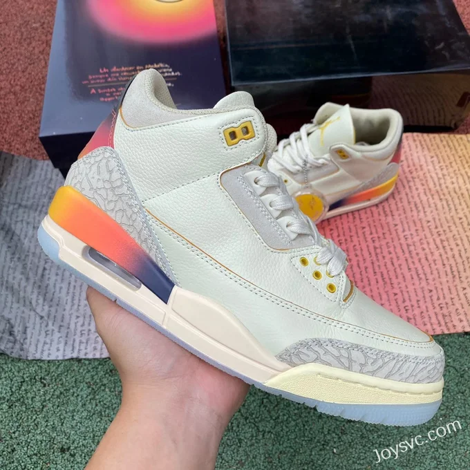 J Balvin x Air Jordan 3 FN0344-901 White Blue Red