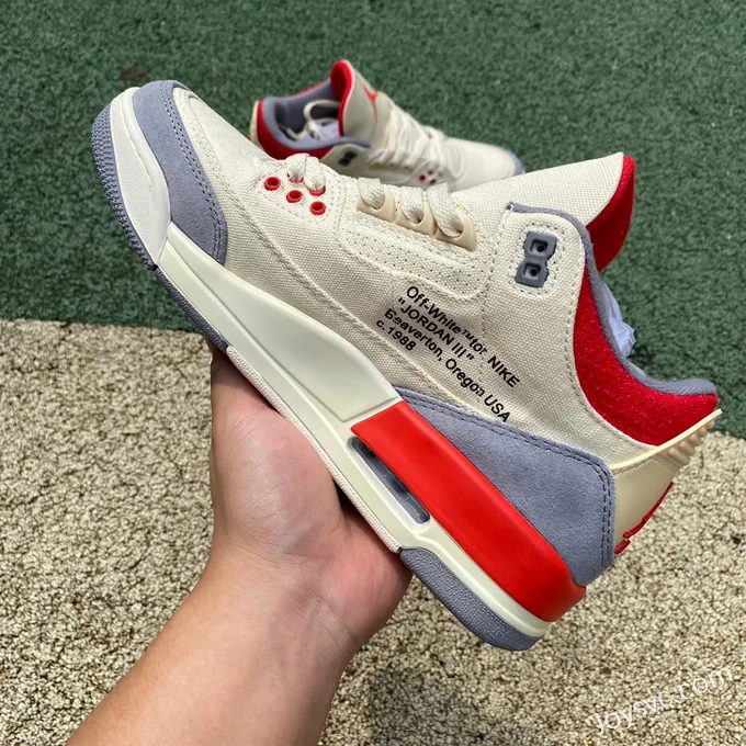 OFF-WHITE x Air Jordan 3 DH7139-100 White Red