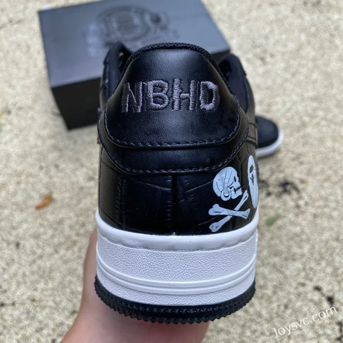 NEIGHBORHOOD x BAPE STA SK8 Low-Top Shoes in Black and White