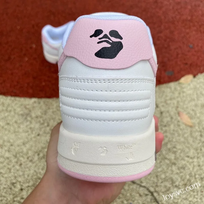 OFF-WHITE White Pink Leather Sneakers