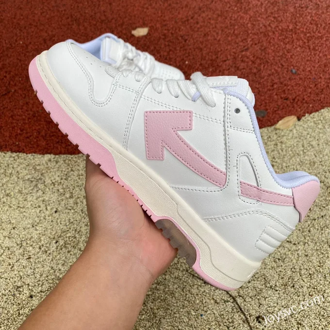 OFF-WHITE White Pink Leather Sneakers