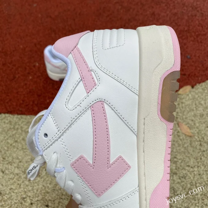 OFF-WHITE White Pink Leather Sneakers