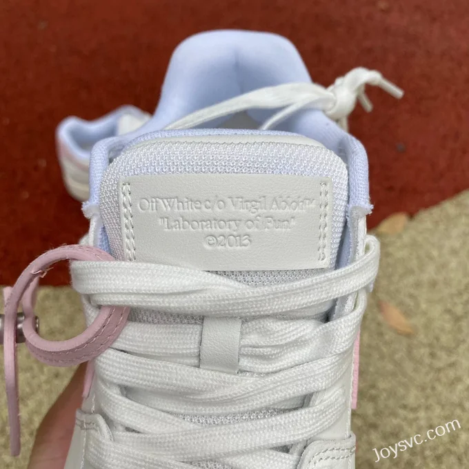 OFF-WHITE White Pink Leather Sneakers