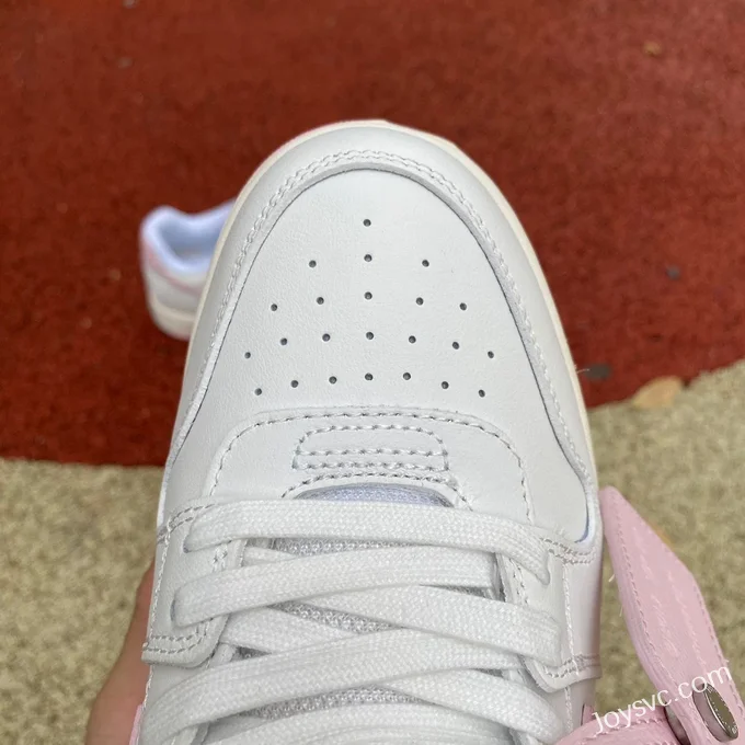 OFF-WHITE White Pink Leather Sneakers