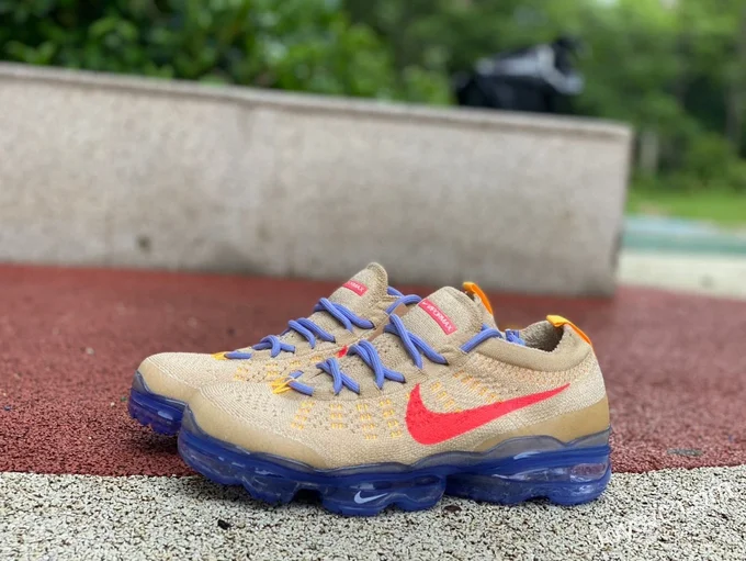 Nike AIR VAPORMAX 2023 Full-Sole Air Cushion Running Shoes Beige Blue Red DV6840200