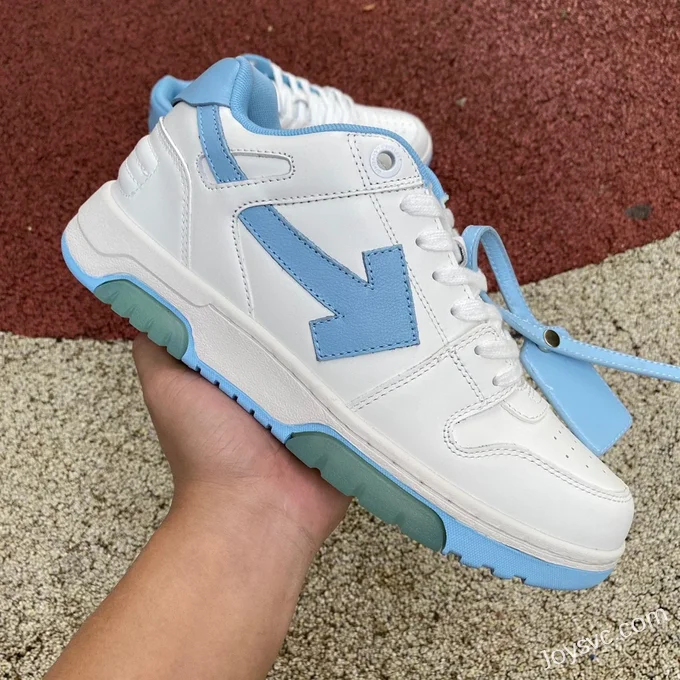 OFF-WHITE White Blue UNC Leather Sneakers