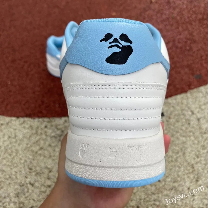 OFF-WHITE White Blue UNC Leather Sneakers