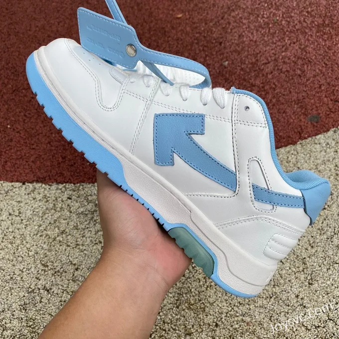 OFF-WHITE White Blue UNC Leather Sneakers