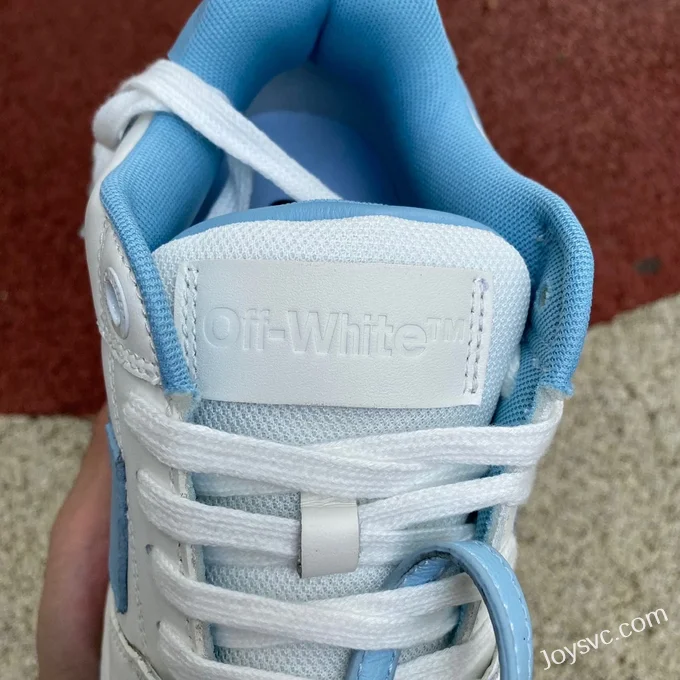 OFF-WHITE White Blue UNC Leather Sneakers