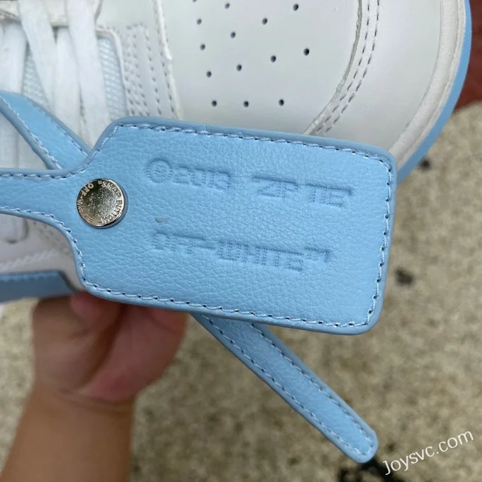 OFF-WHITE White Blue UNC Leather Sneakers