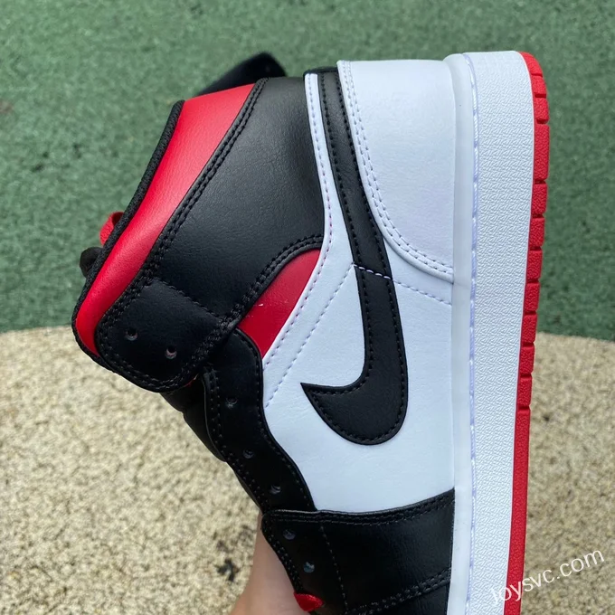 Air Jordan 1 Mid Black White Red DQ8426-106