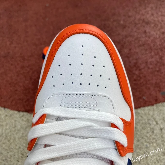 OFF-WHITE White Orange Blue Leather Sneakers