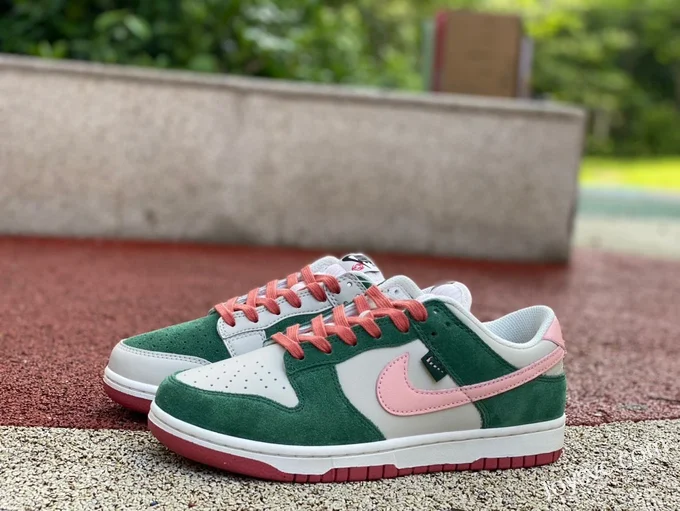 Nike Dunk Low Women's White Pink Green Watermelon Retro Sneakers FN8923061