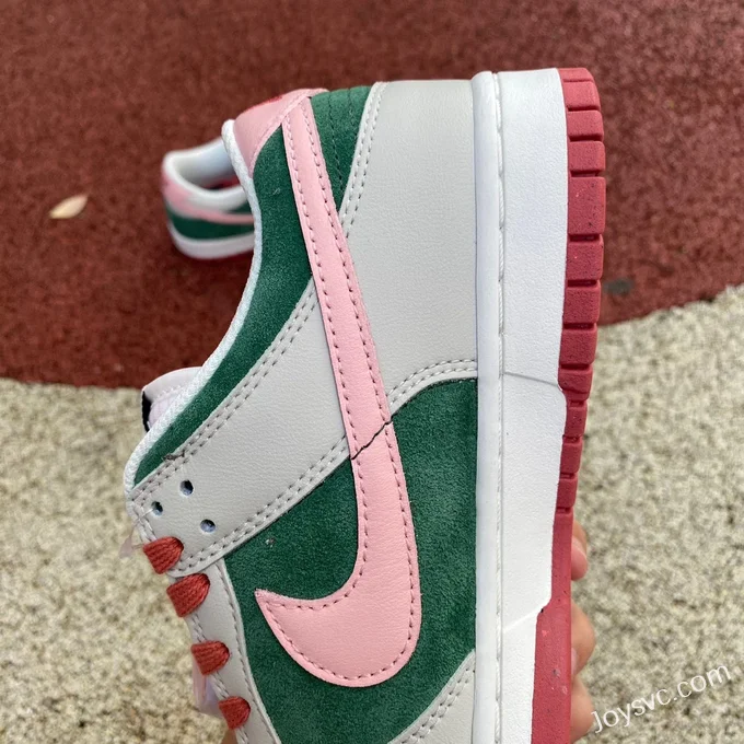 Nike Dunk Low Women's White Pink Green Watermelon Retro Sneakers FN8923061