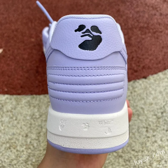 OFF-WHITE White Purple Leather Sneakers