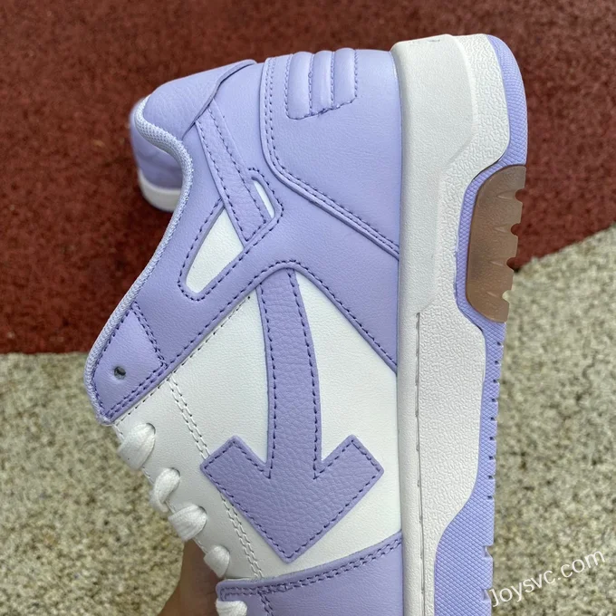 OFF-WHITE White Purple Leather Sneakers