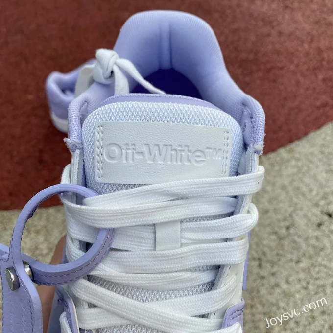 OFF-WHITE White Purple Leather Sneakers