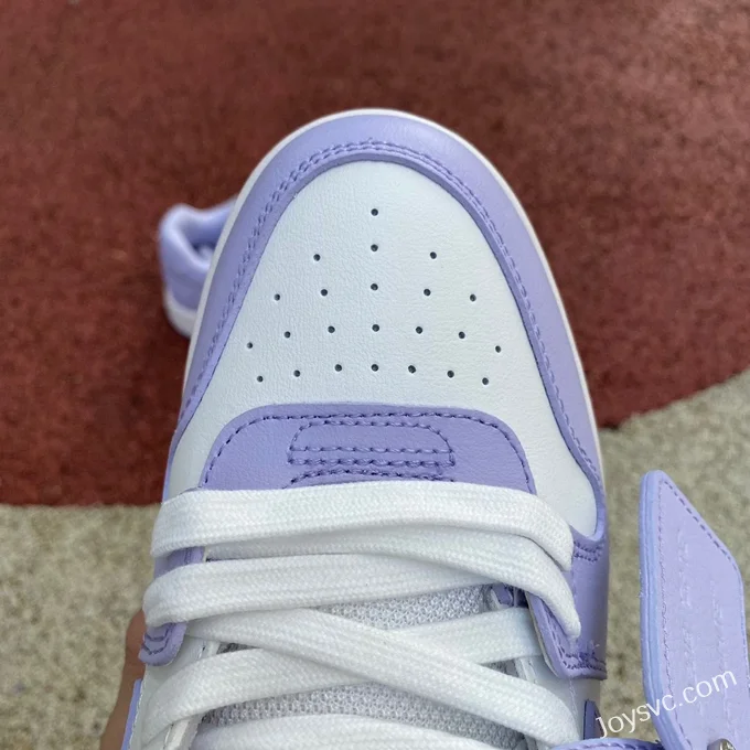 OFF-WHITE White Purple Leather Sneakers