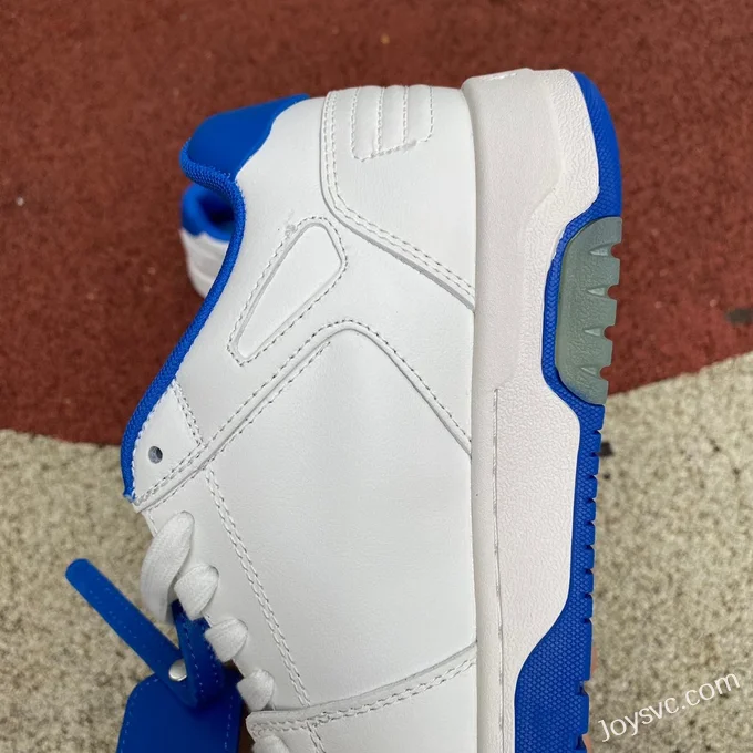 OFF-WHITE White Blue Leather Sneakers