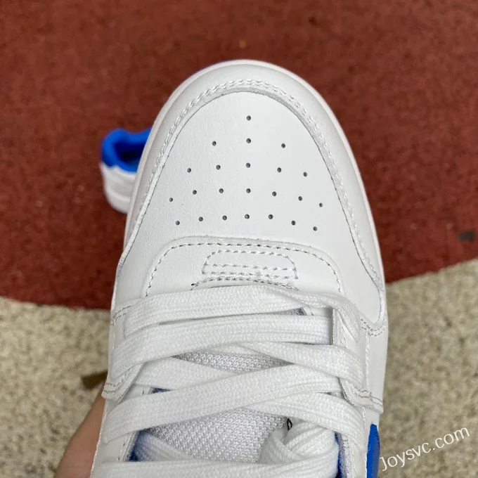 OFF-WHITE White Blue Leather Sneakers