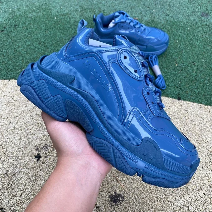 Balenciaga Blue TPU Triple S Vintage Dad Shoes