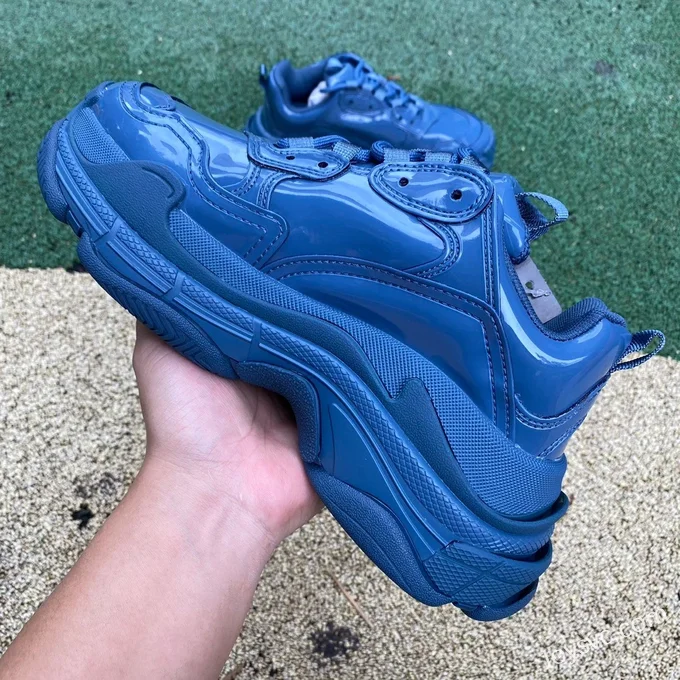 Balenciaga Blue TPU Triple S Vintage Dad Shoes