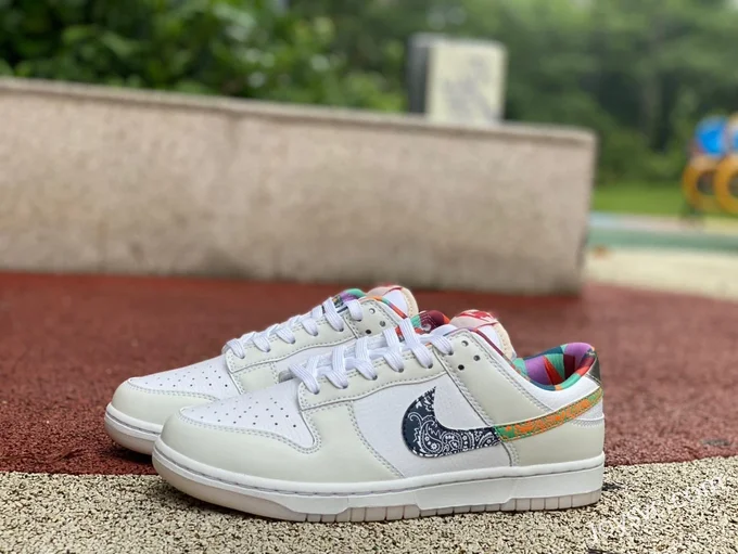 Nike Dunk Low GS White Colorblock Embroidery FN8913141