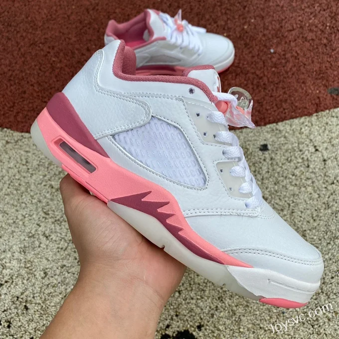 Air Jordan 5 Crafted For Her DX4390-116 White Pink